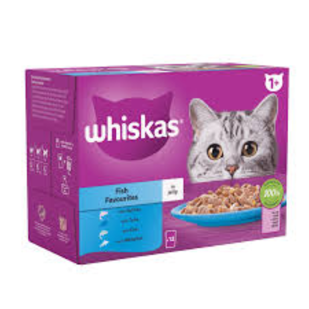 WHISKAS POUCH ADULT FISH SELECTION IN JELLY 85G